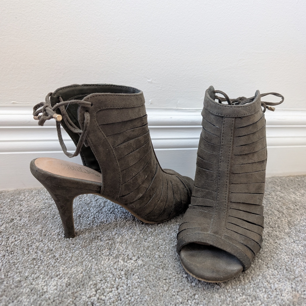 Women's Suede Heeled Sandals